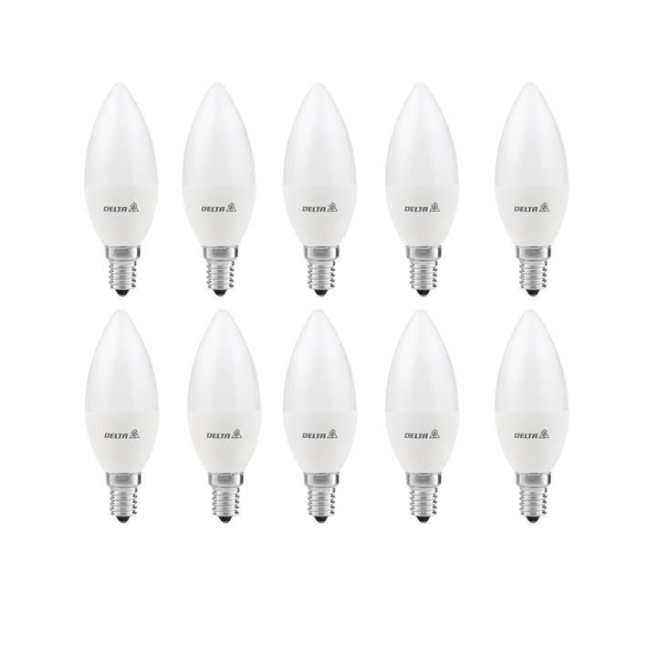 لامپ شمعی 7 وات ال ای دی دلتا پایه E14 بسته 10 عددی